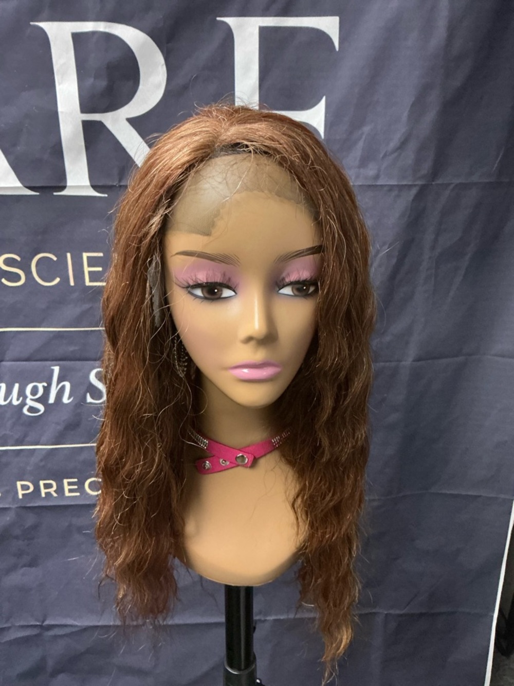 Wavy Lace Front Wig - Auburn Brown